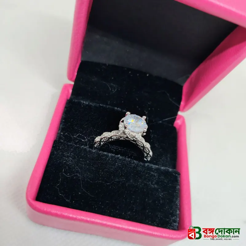 Luminous Embrace  Brilliant Center Stone with Twisted Band Womens Ring - বাংলাদেশে সেরা দাম ও এক্সক্লুসিভ ডিজাইন - গ্যালারি