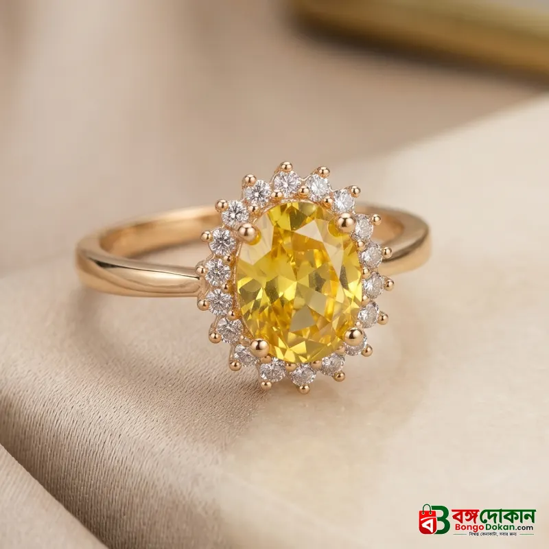 Luminous Embrace  Brilliant Center Stone with Twisted Band Womens Ring - বাংলাদেশে সেরা দাম ও এক্সক্লুসিভ ডিজাইন - বাংলাদেশে সেরা অফার ও দাম