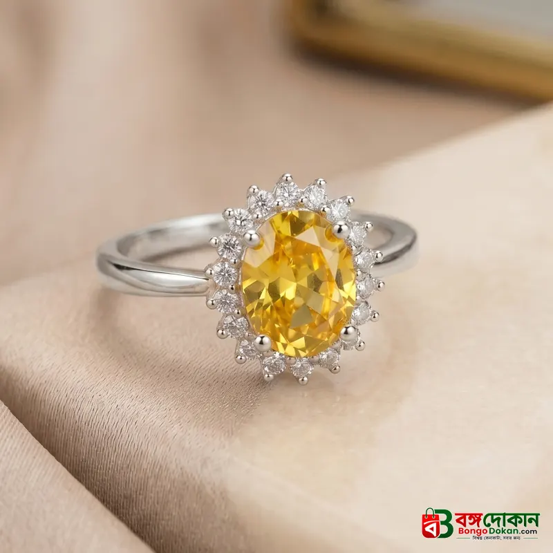 Luminous Embrace  Brilliant Center Stone with Twisted Band Womens Ring - বাংলাদেশে সেরা দাম ও এক্সক্লুসিভ ডিজাইন - গ্যালারি
