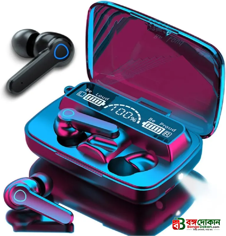 M19 True Wireless Earbuds – Bluetooth 5.1 TWS with 2000mAh Power Bank Charging Case, LED Digital Display, Low Latency Gaming & Built-in Flashlight - বাংলাদেশে সেরা দাম ও স্পেসিফিকেশন - গ্যালারি