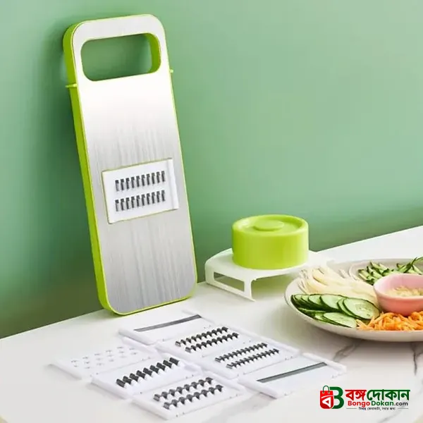 Manual Food Grater & Slicer with Stainless Steel Blades – Multi-Functional Vegetable, Fruit & Cheese Cutter for Kitchen Prep - বাংলাদেশে সেরা দাম ও নতুন কালেকশন - গ্যালারি