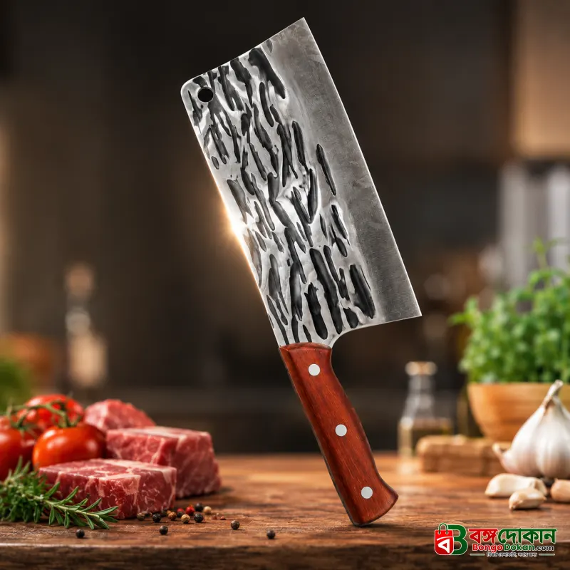 Master Your Kitchen: Premium Hammered Finish Chef's Cleaver - বাংলাদেশে সেরা দাম ও লাইফস্টাইল কালেকশন - বাংলাদেশে সেরা অফার ও দাম