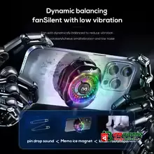 Memo CX10 Magnetic RGB Mobile Phone Cooler – Advanced Semiconductor Refrigeration, Fast 5000 RPM Silent Fan, Dual Magnetic & Clip-on Design, 10W-11W Cooling Power & Lightweight Portability - বাংলাদেশে সেরা দাম ও স্পেসিফিকেশন - গ্যালারি
