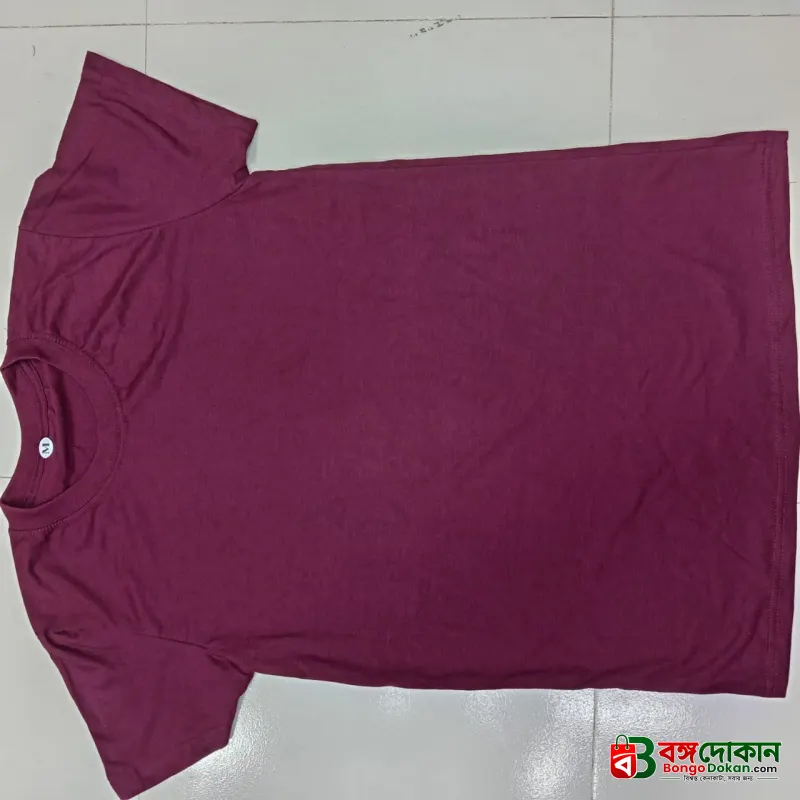 Men's Premium Solid T-Shirt- Maroon - বাংলাদেশে সেরা দাম ও নতুন কালেকশন - গ্যালারি