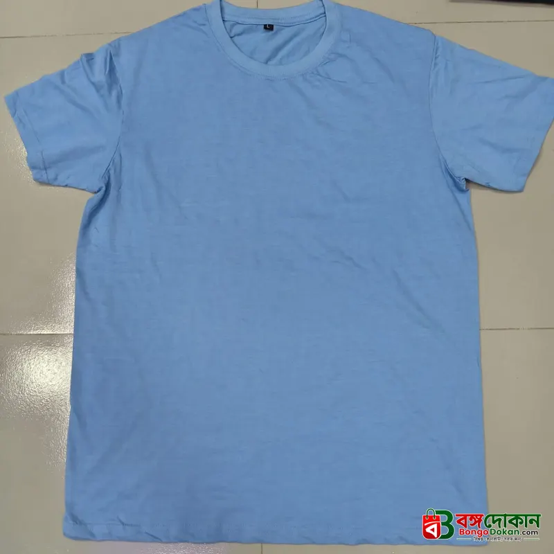 Men's Premium Solid T-Shirt- Sky - বাংলাদেশে সেরা দাম ও নতুন কালেকশন - গ্যালারি