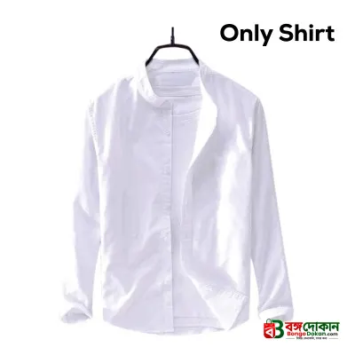 Men's Solid Colour Ban color Shirt  (white) - বাংলাদেশে সেরা দাম ও নতুন কালেকশন - গ্যালারি