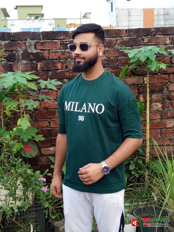 Men's Stylish Drop Shoulder- Milano Green - বাংলাদেশে সেরা দাম ও নতুন কালেকশন - গ্যালারি