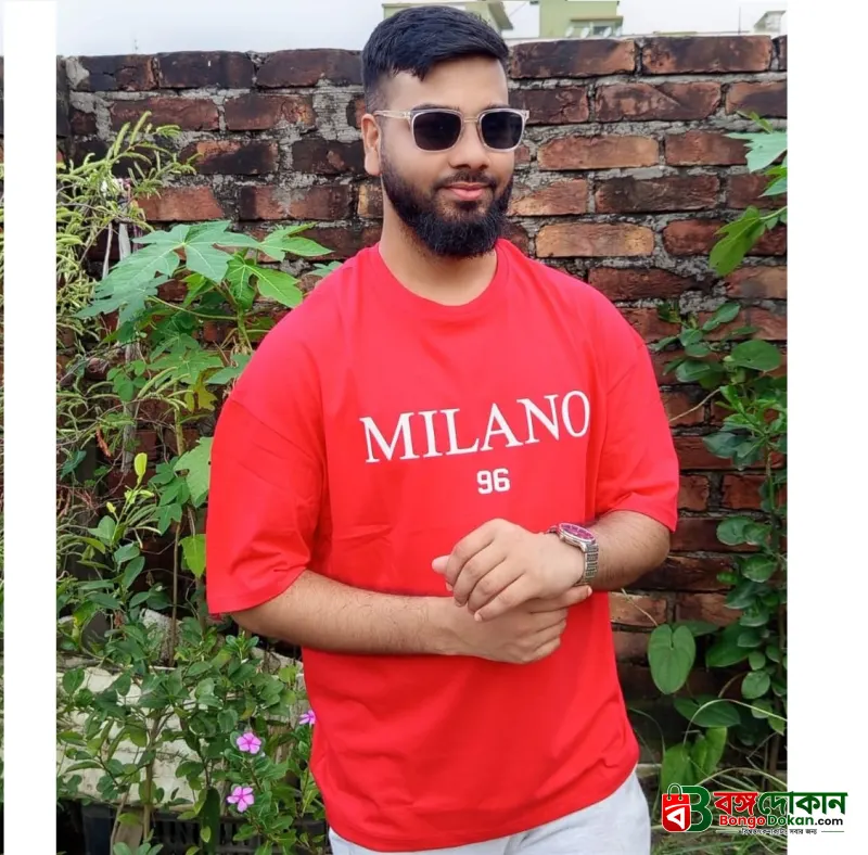 Men's Stylish Drop Shoulder- Milano Red - বাংলাদেশে সেরা দাম ও নতুন কালেকশন - গ্যালারি