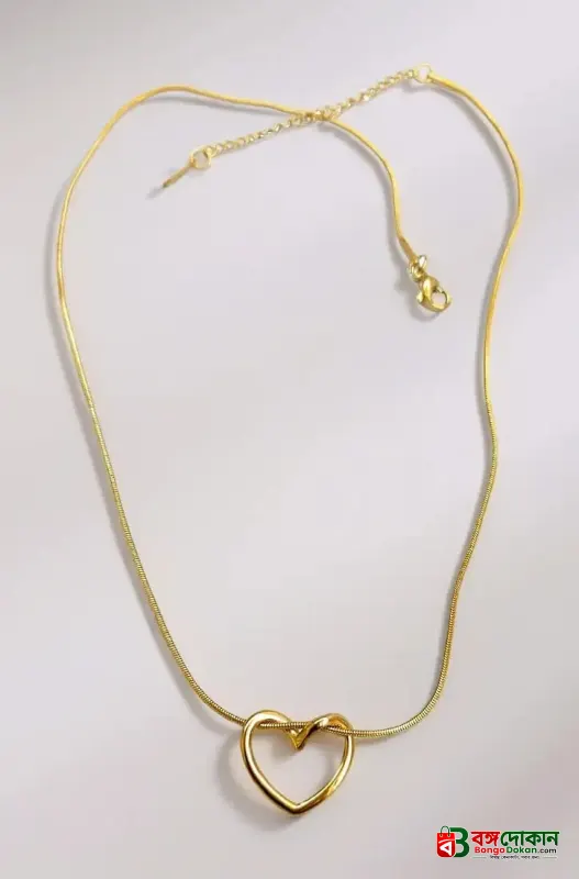 Minimalist Twisted Open-Heart Pendant Necklace - বাংলাদেশে সেরা দাম ও এক্সক্লুসিভ ডিজাইন - গ্যালারি