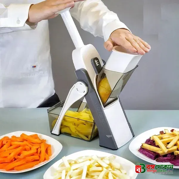 Multi-functional Spring Vegetable Slicer & Cutter – Adjustable Thickness Safe Mandoline Slicer for Julienne, Dicing, Carrot, Potato & Kitchen Chopping (Multi-Colour) - বাংলাদেশে সেরা দাম ও এক্সক্লুসিভ ডিজাইন - গ্যালারি
