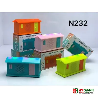 N232 LUCES LED RGB Wireless Speaker – Cute House-Shaped Portable Bluetooth Speaker with Dynamic Multi-Color Lights & Rechargeable Battery - বাংলাদেশে সেরা দাম ও স্পেসিফিকেশন - গ্যালারি