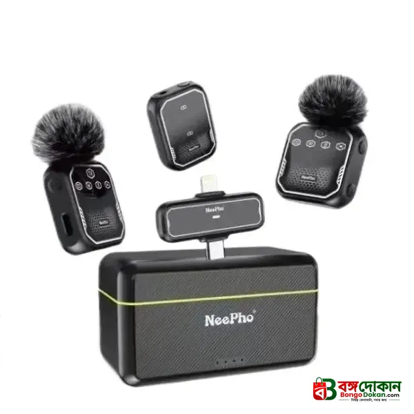 Neepho NP-61 Wireless Microphone For Type-C, iPhone & Camera - বাংলাদেশে সেরা দাম ও স্পেসিফিকেশন - গ্যালারি