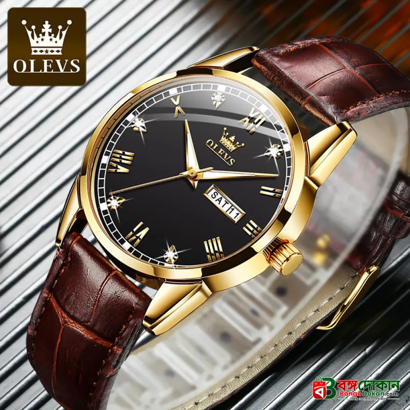 OLEVS 6896 Luxury Simple and Modern Watch (Black) - বাংলাদেশে সেরা দাম ও নতুন কালেকশন - গ্যালারি