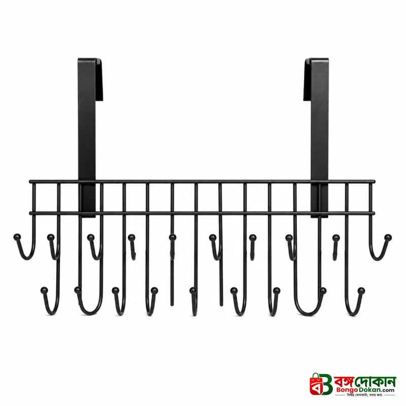 Over The Door 19-Hook Hanger – Heavy-Duty Space-Saving Door Organizer & Rack for Jackets, Hats, Bags & Coats - বাংলাদেশে সেরা দাম ও উইন্টার কালেকশন - গ্যালারি