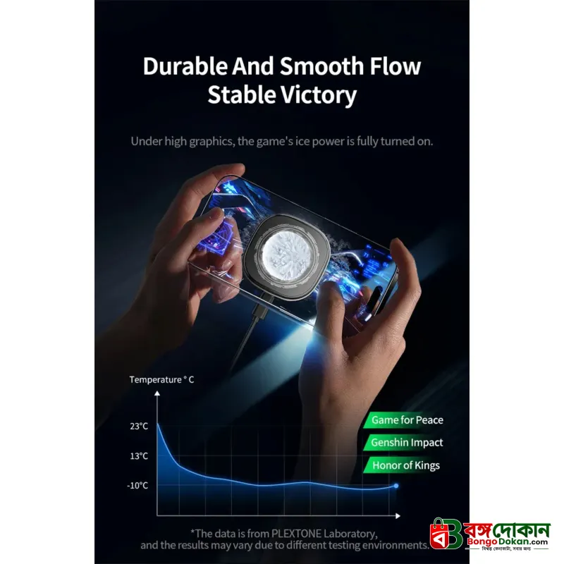 Plextone EX2 Ultra RGB Magnetic Mobile Phone Cooler – Advanced Semiconductor Refrigeration, Fast Cooling, MagSafe Compatible, Lightweight 63g & Silent High-Speed Fan for Gaming - বাংলাদেশে সেরা দাম ও স্পেসিফিকেশন - গ্যালারি