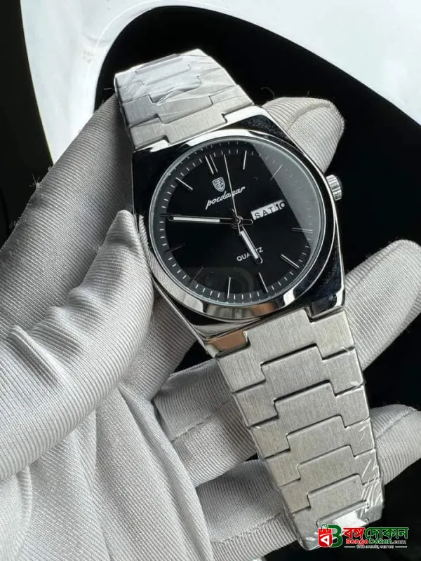 POEDAGAR 930 Men's New Luxury Luminous Date Week Stainless Steel Quartz Watch For Men (Butterfly Lock) - বাংলাদেশে সেরা দাম ও নতুন কালেকশন - গ্যালারি