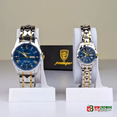 Poedagar Luxury Couple Watch (Water Resistant) - বাংলাদেশে সেরা দাম ও নতুন কালেকশন - গ্যালারি