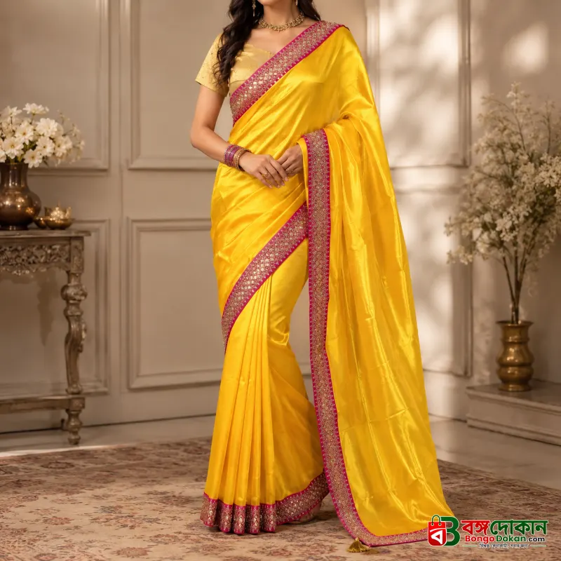 Premium Dupion Silk Saree with Blouse Piece | Soft & Elegant Traditional Wear for Wedding, Eid & Party - বাংলাদেশে সেরা দাম ও আকর্ষণীয় কালেকশন - বাংলাদেশে সেরা অফার ও দাম
