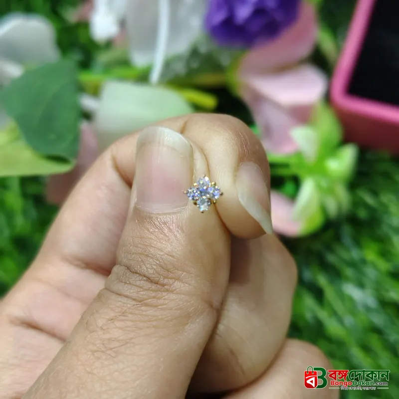 Premium quality Fashionable Classic Design Imitation Gold Polish 5 Stone  Nose Pin For Women - বাংলাদেশে সেরা দাম ও এক্সক্লুসিভ ডিজাইন - বাংলাদেশে সেরা অফার ও দাম