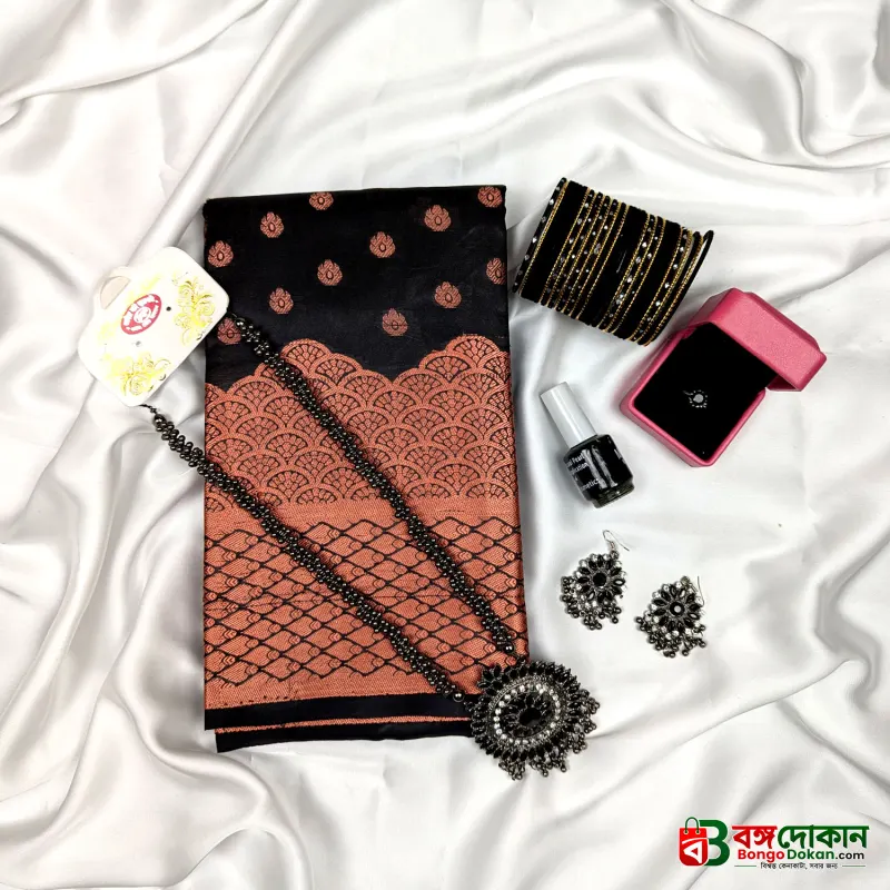 Premium Silk Katan Saree Combo Pack – Black - বাংলাদেশে সেরা দাম ও আকর্ষণীয় কালেকশন - গ্যালারি