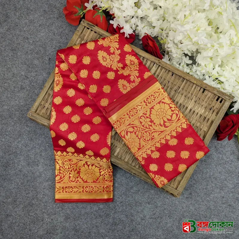 Premium Silk Katan Saree (Ocean Green, Sky Blue, Purple, Red, Green) - বাংলাদেশে সেরা দাম ও আকর্ষণীয় কালেকশন - বাংলাদেশে সেরা অফার ও দাম