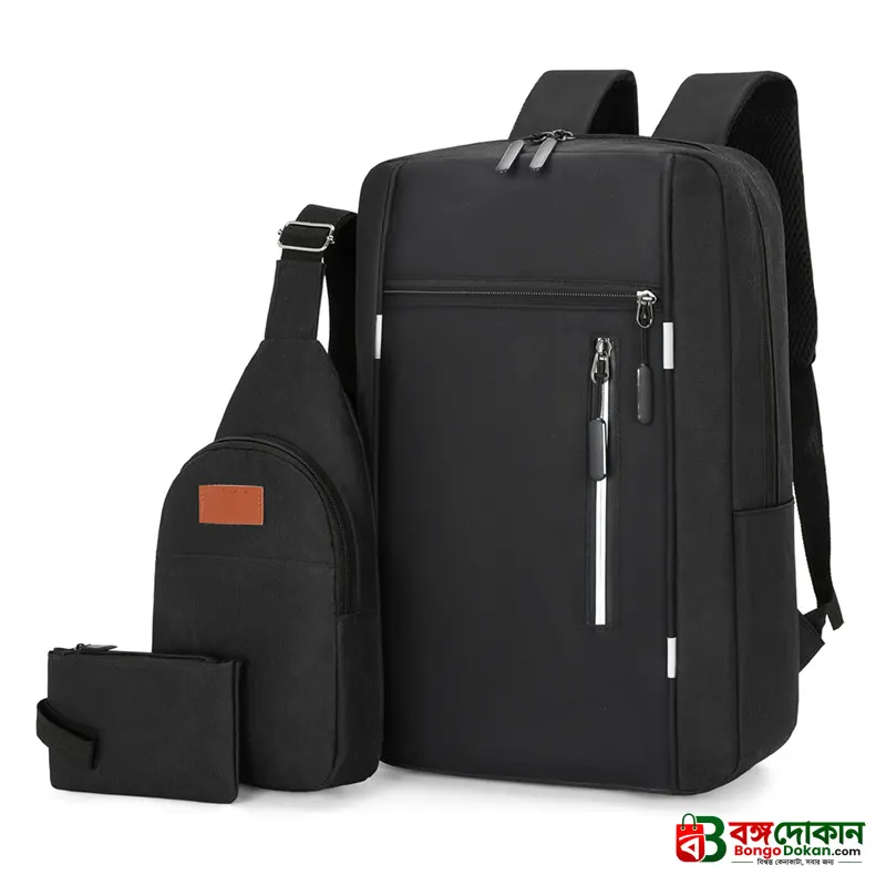 Premium Travel Bag Set 3.1 (3-in-1 Combo) – Multifunctional Large Backpack, Sling Bag & Pouch with FREE Jeep Wallet, Durable Design for Office, Travel, College & Casual Use - বাংলাদেশে সেরা দাম ও প্রিমিয়াম কোয়ালিটি - গ্যালারি