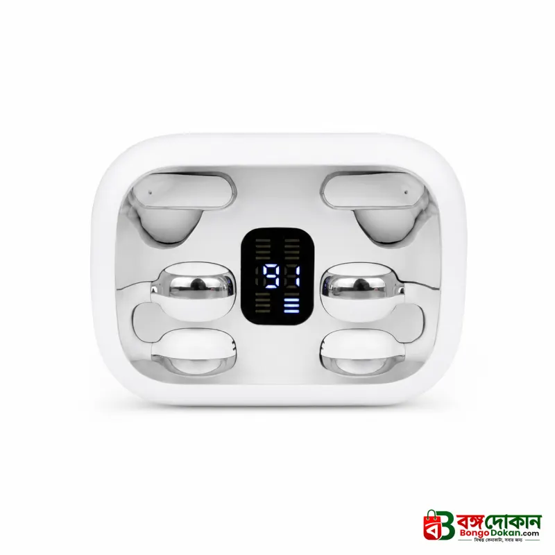 Q10 HiFi Stereo Sports Wireless Earbuds (2 Pairs) – 4-in-1 Combo Set with In-Ear & Open-Ear Clip Design, Bluetooth 5.4, LED Digital Display & IPX4 Waterproof - বাংলাদেশে সেরা দাম ও স্পেসিফিকেশন - গ্যালারি
