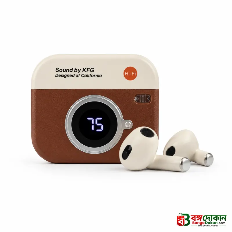 Q86 Retro Camera Design True Wireless Earbuds – Bluetooth 5.4 TWS with Leather Texture, Digital LED Display, Low Latency Gaming & ENC Noise Reduction - বাংলাদেশে সেরা দাম ও স্পেসিফিকেশন - গ্যালারি