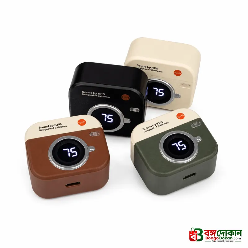 Q86 Retro Camera Design True Wireless Earbuds – Bluetooth 5.4 TWS with Leather Texture, Digital LED Display, Low Latency Gaming & ENC Noise Reduction - বাংলাদেশে সেরা দাম ও স্পেসিফিকেশন - গ্যালারি
