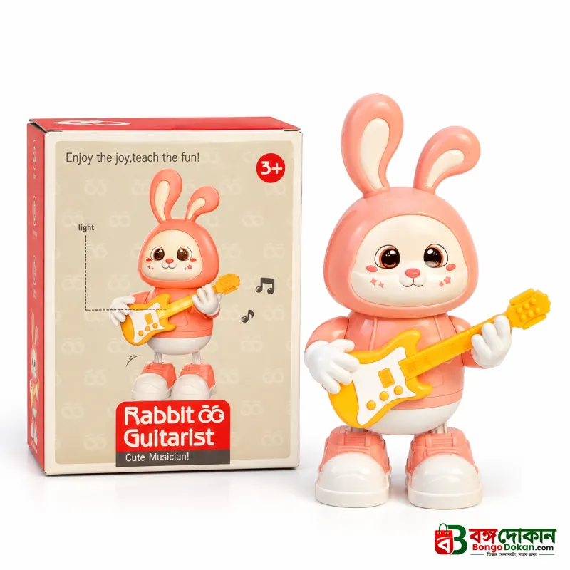 Rabbit Co Guitarist Musical Dancing Toy – 360° Rotating Electronic Toy with Flashing Lights & Sound, Battery-Operated Safe Plastic Interactive Educational Toy for Kids Age 3+ (Perfect Birthday & E... - বাংলাদেশে সেরা দাম ও আকর্ষণীয় খেলনা - গ্যালারি