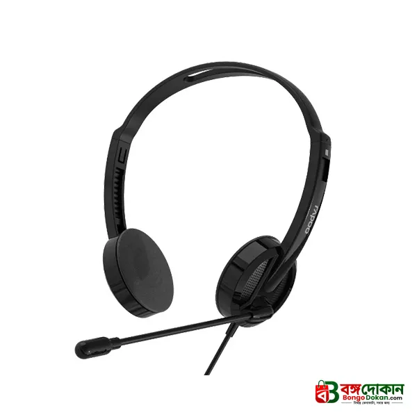Rapoo H102 Wired Stereo Headphone (Black) – On-Ear Headset with Clear Stereo Sound, Flexible Rotary Microphone, Dual 3.5mm Audio Jacks & 1-Year Warranty - বাংলাদেশে সেরা দাম ও স্পেসিফিকেশন - গ্যালারি