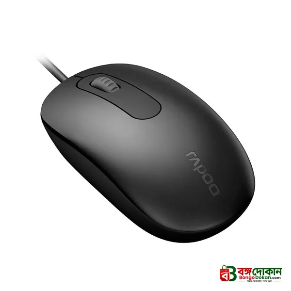 Rapoo N200 Wired Optical Mouse (Black) – 1000 DPI Precision Sensor, Ambidextrous Ergonomic Design, 1.5M Cable & 2-Year Warranty - বাংলাদেশে সেরা দাম ও স্পেসিফিকেশন - গ্যালারি