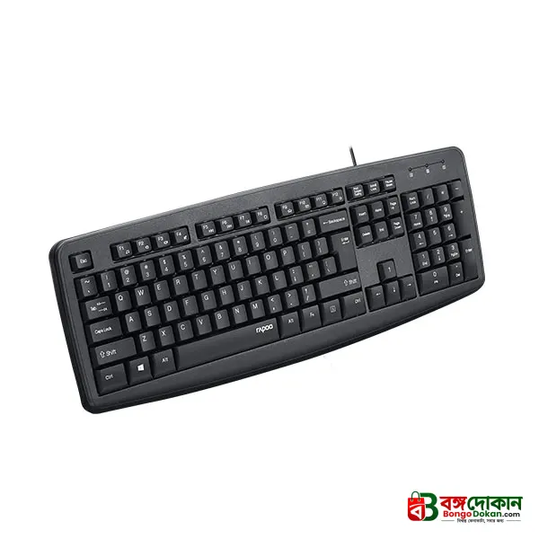 Rapoo NK2600 USB Wired Keyboard (Black) – Full-Size Layout with Integrated Palm Rest, Spill-Resistant Design, Multimedia Hotkeys & 2-Year Warranty - বাংলাদেশে সেরা দাম ও স্পেসিফিকেশন - গ্যালারি