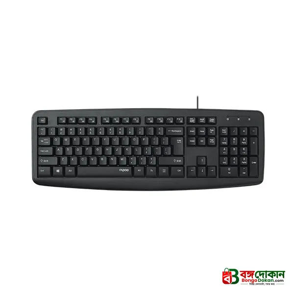 Rapoo NK2600 USB Wired Keyboard (Black) – Full-Size Layout with Integrated Palm Rest, Spill-Resistant Design, Multimedia Hotkeys & 2-Year Warranty - বাংলাদেশে সেরা দাম ও স্পেসিফিকেশন - গ্যালারি