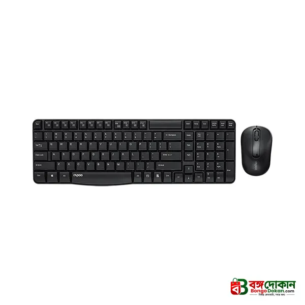 Rapoo X1800S Wireless Keyboard and Mouse Combo (Black) – 2.4GHz Reliable Wireless, Spill-Resistant Design, 1000 DPI Optical Mouse, Long Battery Life & 2-Year Warranty - বাংলাদেশে সেরা দাম ও স্পেসিফিকেশন - গ্যালারি