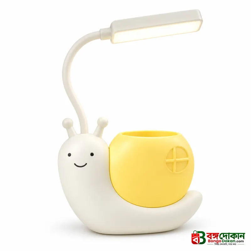 Rechargeable LED Snail Table Light – Child Eye Protection Desk Lamp with Built-In Pen Holder, Flexible Neck & USB Charging for Kids Study & Night Light - বাংলাদেশে সেরা দাম ও প্রিমিয়াম কালেকশন - গ্যালারি