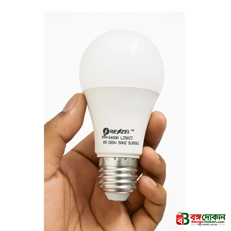 Rezzel Self-Ballasted LED Bulb 30W – High Power Energy Saving 6400K Cool White LED Light Bulb with 270° Beam Angle & 1 Year Warranty - বাংলাদেশে সেরা দাম ও স্পেসিফিকেশন - গ্যালারি