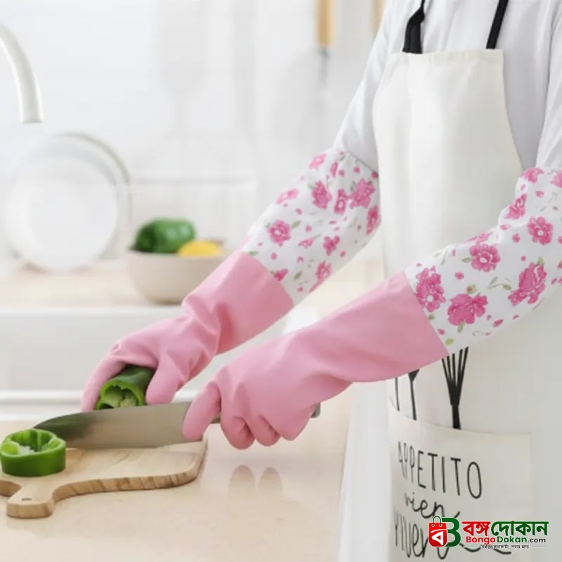 Rubber Cleaning & Kitchen Dishwashing Gloves – Durable, Waterproof & Heat-Resistant Multipurpose Gloves with Non-Slip Grip for Household Cleaning (Multi-Colors) - বাংলাদেশে সেরা দাম ও লাইফস্টাইল কালেকশন - গ্যালারি