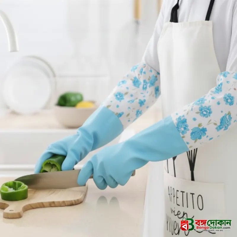 Rubber Cleaning & Kitchen Dishwashing Gloves – Durable, Waterproof & Heat-Resistant Multipurpose Gloves with Non-Slip Grip for Household Cleaning (Multi-Colors) - বাংলাদেশে সেরা দাম ও লাইফস্টাইল কালেকশন - গ্যালারি