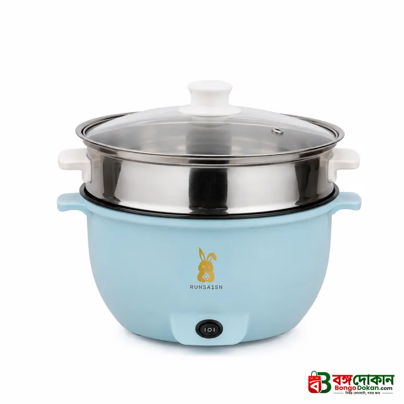 RUNBAISN 5.2L Electric Multi-Cooker & Hot Pot – Non-Stick Portable Electric Cooker with Steamer Tray, 2 Heating Modes for Rice, Noodles, Soup & Daily Cooking - বাংলাদেশে সেরা দাম ও স্পেসিফিকেশন - গ্যালারি