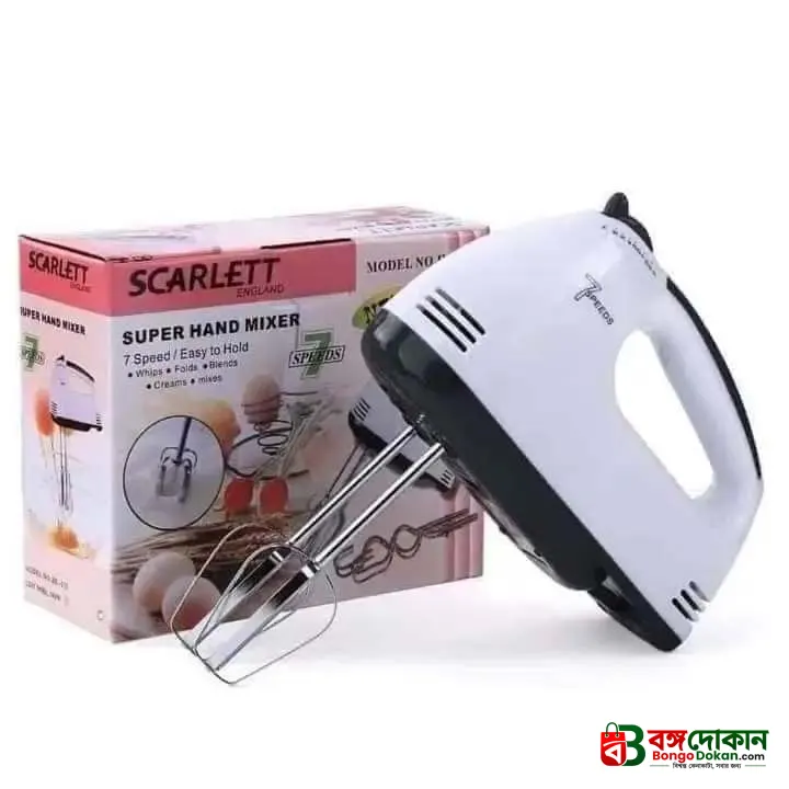 Scarlet 7 SPEED Portable High Grade Hand Mixer, Egg Beater, Egg Cake/Cream Mixer -10 - বাংলাদেশে সেরা দাম ও লাইফস্টাইল কালেকশন - বাংলাদেশে সেরা অফার ও দাম