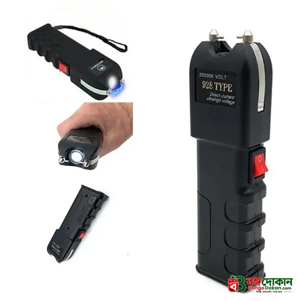 Self Defence Stun Gun 928 with Flashlight – 2500kV High Voltage Rechargeable Tactical Stun Torch with Safety Switch & Compact Portable Design - বাংলাদেশে সেরা দাম ও স্পেসিফিকেশন - গ্যালারি