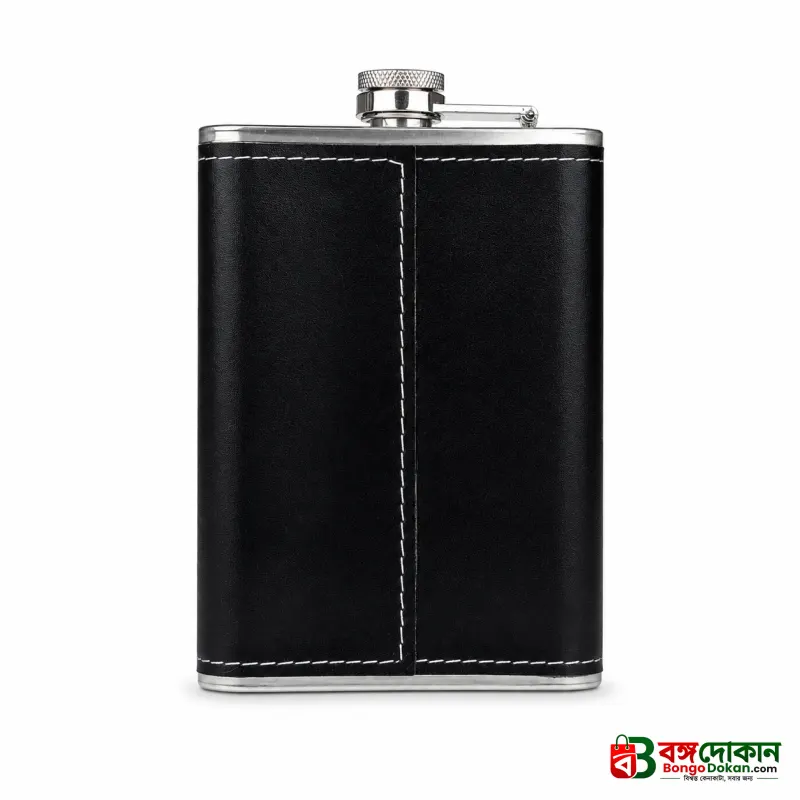 Smart Water Bottle – Premium Leather Wrapped 250ml Hip Flask Style Stainless Steel Portable Bottle for Travel, Office & Gifting - বাংলাদেশে সেরা দাম ও নতুন কালেকশন - গ্যালারি