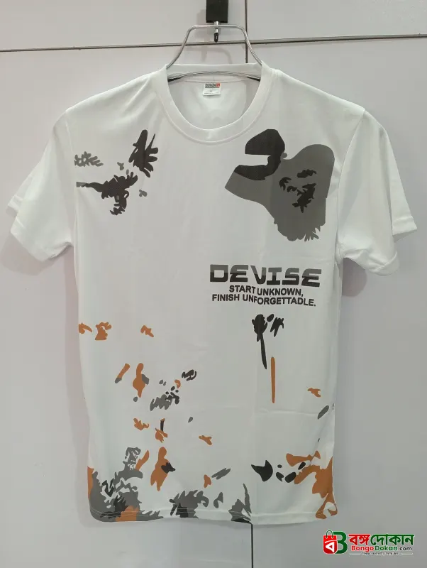 Stylish Comfortable sports T-Shirt(ASh+White) - বাংলাদেশে সেরা দাম ও নতুন কালেকশন - গ্যালারি