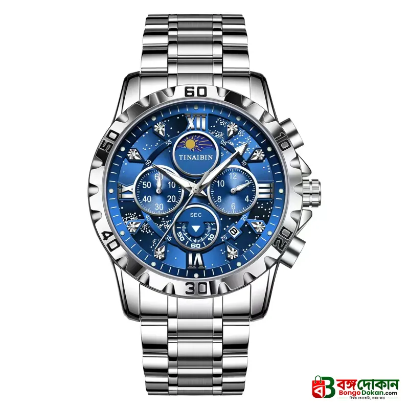 Tinaibin 6626: The Ultimate Blue Dial Multi-Function Men's Watch - বাংলাদেশে সেরা দাম ও নতুন কালেকশন - গ্যালারি