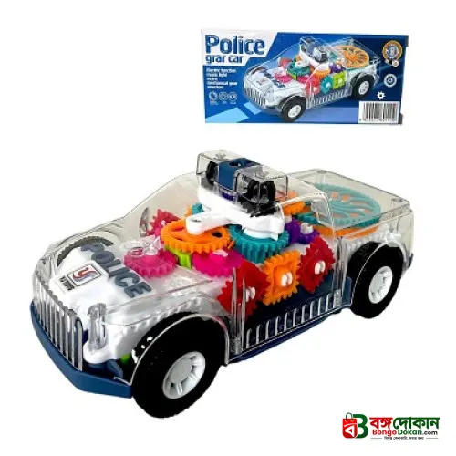 Transparent gear police car toy - বাংলাদেশে সেরা দাম ও আকর্ষণীয় খেলনা - বাংলাদেশে সেরা অফার ও দাম