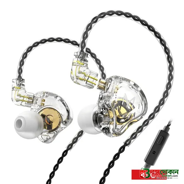 TRN MT1 Professional In-Ear Monitor Earphone – 10mm Dual Magnet Dynamic Driver Wired IEM with 0.75mm 2-Pin Detachable Cable, Transparent Polycarbonate Shell & 3.5mm L-Shaped Plug - বাংলাদেশে সেরা দাম ও স্পেসিফিকেশন - গ্যালারি