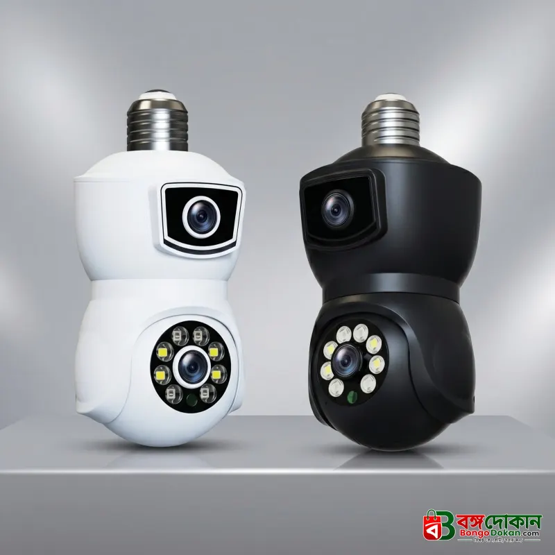 V380 E9 Dual Lens Bulb PTZ IP Camera – 1080P Full HD Wireless WiFi CCTV with E27 Lamp Base, AI Human Detection, Color Night Vision & Two-Way Audio - বাংলাদেশে সেরা দাম ও স্পেসিফিকেশন - গ্যালারি