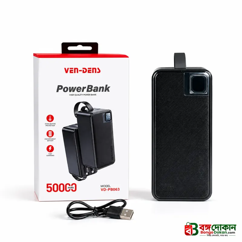 VEN-DENS 50000mAh Fast Charging Power Bank VD-PB063 - বাংলাদেশে সেরা দাম ও স্পেসিফিকেশন - গ্যালারি