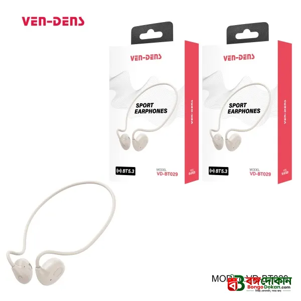 VEN-DENS VD-BT029 Sport Wireless Open-Ear Air-Conduction Earphone – Bluetooth 5.3 Headset with 14.2mm Drivers, 8-Hour Playtime, Touch Control & Secure Ear-Hook Design - বাংলাদেশে সেরা দাম ও স্পেসিফিকেশন - গ্যালারি